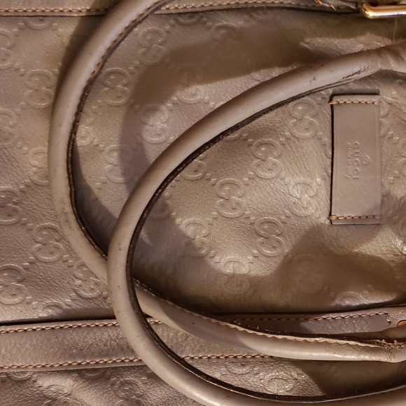 Grey leather Guccissima large tote bag - Picture 3 of 7